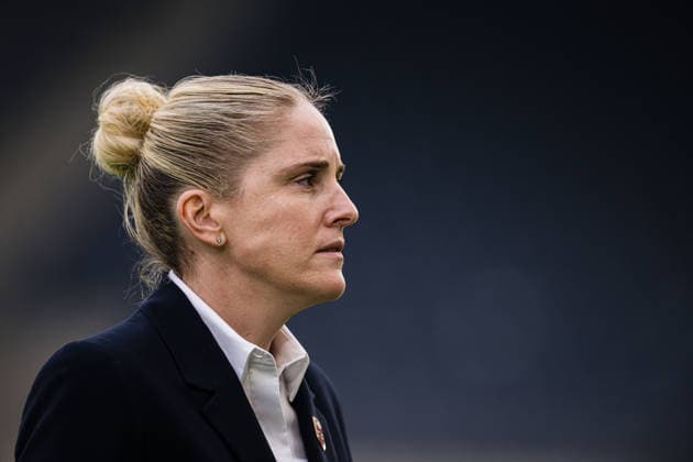 260307 Head coach Gemma Grainger of Norway ahead of the FIFA Women s World Cup Qualifier football match between Norway and Germany on March 7, 2026 in Stavanger Photo Marius Simensen BILDBYRAN COP 238 MM0060 bbeng dam fifa world cup qualifier football fotball fotboll germany landskamp norge norway soccer tyskland vm kval vm kvalifisering kvinner vm kvalik  Copyright: MARIUSxSIMENSEN BB260307ZE058