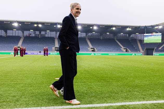 260307 Head coach Gemma Grainger of Norway ahead of the FIFA Women s World Cup Qualifier football match between Norway and Germany on March 7, 2026 in Stavanger Photo Marius Simensen BILDBYRAN COP 238 MM0060 bbeng dam fifa world cup qualifier football fotball fotboll germany landskamp norge norway soccer tyskland vm kval vm kvalifisering kvinner vm kvalik  Copyright: MARIUSxSIMENSEN BB260307ZP065