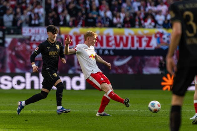 GER, Bundesliga, RB Leipzig FC Augsburg 07 03 2026, Red Bull Arena, Leipzig, GER, Bundesliga, RB Leipzig FC Augsburg Nicolas Seiwald RB Leipzig 13 single action action Â nordphotoxGmbHxx xAlexanderxTrienitz nph00051