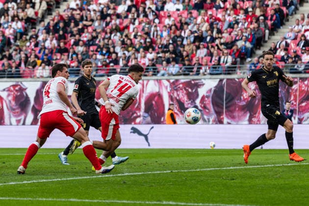 GER, Bundesliga, RB Leipzig FC Augsburg 07 03 2026, Red Bull Arena, Leipzig, GER, Bundesliga, RB Leipzig FC Augsburg Christoph Baumgartner RB Leipzig 14 single action action Â nordphotoxGmbHxx xAlexanderxTrienitz nph00051