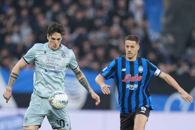 Udinese™s Nicolo Zaniolo during the Serie A soccer match between Atalanta and Udinese at the New Balance Arena in Bergamo , north Italy - Saturday , March 07 , 2026. - Soccer .  Copyright: xSpada LaPressex