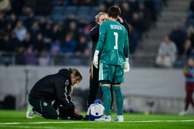 260307 goalkeeper Ann Katrin Berger of Germany during the FIFA Women s World Cup Qualifier football match between Norway and Germany on March 7, 2026 in Stavanger Photo Marius Simensen BILDBYRAN COP 238 MM0060 bbeng dam vm kval vm kvalifisering kvinner vm kvalik football fotball landskamp soccer fifa world cup qualifier norge norway tyskland germany  Copyright: MARIUSxSIMENSEN BB260307ZH102