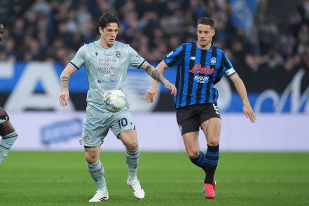 Udinese™s Nicolo Zaniolo during the Serie A soccer match between Atalanta and Udinese at the New Balance Arena in Bergamo , north Italy - Saturday , March 07 , 2026. - Soccer .  Copyright: xSpada LaPressex