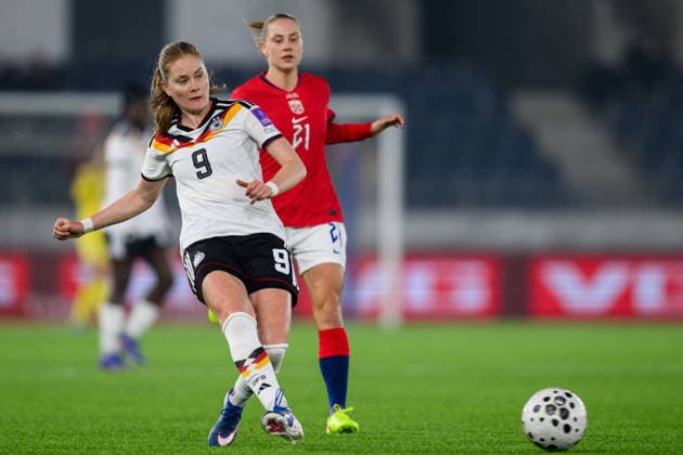 260307 Sjoeke Nüsken of Germany during the FIFA Women s World Cup Qualifier football match between Norway and Germany on March 7, 2026 in Stavanger Photo Marius Simensen BILDBYRAN COP 238 MM0060 bbeng dam vm kval vm kvalifisering kvinner vm kvalik football fotball landskamp soccer fifa world cup qualifier norge norway tyskland germany  Copyright: MARIUSxSIMENSEN BB260307ZK107