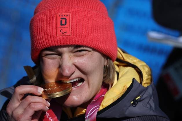 Milano Cortina 2026 Paralympic Winter games, Winterspiele,Spiele, Summer games - Para-Ski Alpin Downhill Anna-Lena Forster gewinnt Gold in der Abfahrtder Damen im Para-SKi Alpin bei Milano Cortina 2026 Paralympic Winter Games am 07.03.2026 *** Milano Cortina 2026 Paralympic Winter Games Para Alpine Skiing Downhill Anna Lena Forster wins gold in the womens Para Alpine Skiing Downhill at Milano Cortina 2026 Paralympic Winter Games on 07 03 2026 Copyright: xBEAUTIFULxSPORTS MarcusxHartmannx