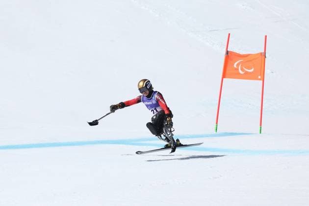 Milano Cortina 2026 Paralympic Winter games, Winterspiele,Spiele, Summer games - Para-Ski Alpin Downhill Anna-Lena Forster aus Deutschland (Team D)bei der Abfahrt der Damenin der sitzenden Klasse im Para-SKi Alpin bei Milano Cortina 2026 Paralympic Winter Games am 07.03.2026 *** Milano Cortina 2026 Paralympic Winter Games Para Alpine Skiing Downhill Anna Lena Forster from Germany Team D in the womens downhill in the seated class in Para Alpine Skiing at Milano Cortina 2026 Paralympic Winter Games on 07 03 2026 Copyright: xBEAUTIFULxSPORTS MarcusxHartmannx