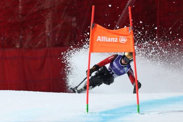 Milano Cortina 2026 Paralympic Winter games, Winterspiele,Spiele, Summer games - Para-Ski Alpin Downhill Anna-Lena Forster aus Deutschland (Team D)bei der Abfahrt der Damenin der sitzenden Klasse im Para-SKi Alpin bei Milano Cortina 2026 Paralympic Winter Games am 07.03.2026 *** Milano Cortina 2026 Paralympic Winter Games Para Alpine Skiing Downhill Anna Lena Forster from Germany Team D in the womens downhill in the seated class in Para Alpine Skiing at Milano Cortina 2026 Paralympic Winter Games on 07 03 2026 Copyright: xBEAUTIFULxSPORTS MarcusxHartmannx
