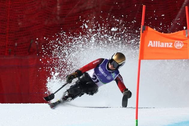 Milano Cortina 2026 Paralympic Winter games, Winterspiele,Spiele, Summer games - Para-Ski Alpin Downhill Anna-Lena Forster aus Deutschland (Team D)bei der Abfahrt der Damenin der sitzenden Klasse im Para-SKi Alpin bei Milano Cortina 2026 Paralympic Winter Games am 07.03.2026 *** Milano Cortina 2026 Paralympic Winter Games Para Alpine Skiing Downhill Anna Lena Forster from Germany Team D in the womens downhill in the seated class in Para Alpine Skiing at Milano Cortina 2026 Paralympic Winter Games on 07 03 2026 Copyright: xBEAUTIFULxSPORTS MarcusxHartmannx