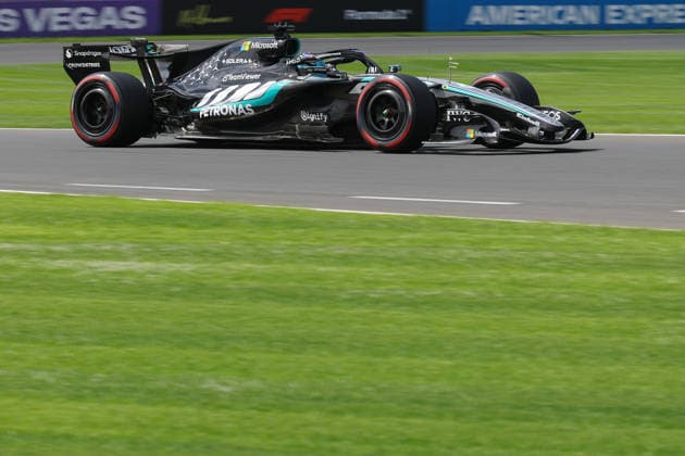 63 George Russell GBR Mercedes AMG PETRONAS Formula One Team DEU Mercedes AMG F1 W17 E Performance during the 2026 Formula One Australian Grand Prix at Albert Park Circuit on 07 March 2026 in Melbourne, Australia Photo by Philippe Nanchino Eurasia Sport Images Melbourne Albert Park Circuit Australia Copyright: x x2026xEurasiaxSportxImagesx jp-en-EuSpIm-MPS_PPN_GP.F1_Australia_07Mar2026_AU058