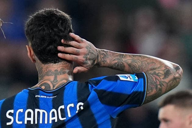 Atalanta™s Gianluca Scamacca during the Serie A soccer match between Atalanta and Udinese at the New Balance Arena in Bergamo , north Italy - Saturday , March 07 , 2026. - Soccer .  Copyright: xSpada LaPressex