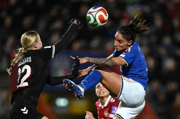 Football, Women, World Cup Quali, Italy - Denmark