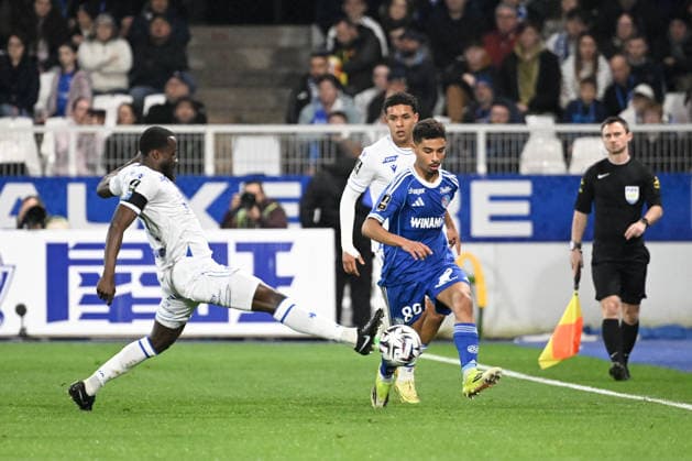 AJ Auxerre v RC Strasbourg Alsace - Ligue 1 McDonald s 2025 2026 25 Gessime YASSINE (rcsa) during the Ligue 1 McDonald s match between AJ Auxerre and RC Strasbourg Alsace at Stade Abbe Deschamps on March 7, 2026 in Auxerre, France. Auxerre France  Copyright: xFEPx 776348310
