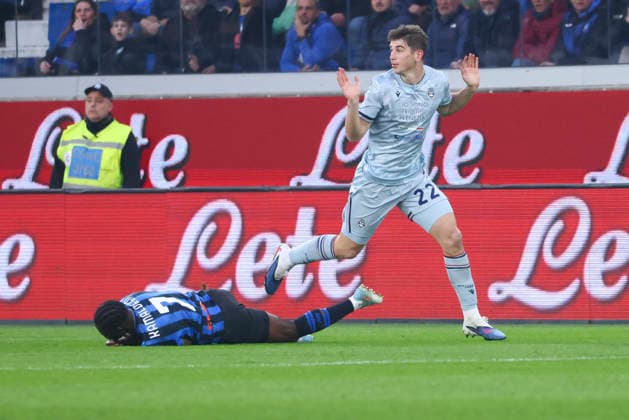 Atalanta BC v Udinese Calcio - Serie A Branimir Mlacic plays during the Serie A match between Atalanta BC and Udinese in Bergamo, Italy, on March 7, 2026, at New Balance Arena Bergamo Bergamo Italy  Copyright: xMairoxCinquettix originalFilename:cinquetti-atalanta260307_npOxl.jpg