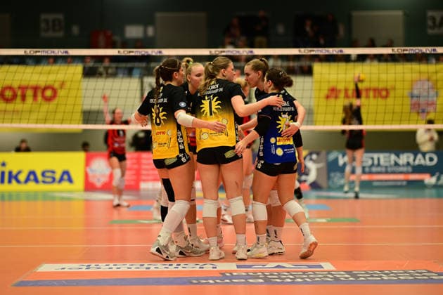 Volleyball I Women I Season 2025 2026 I Bundesliga I Main Round I ETV Hamburger Volksbank Volleys VfB 91 Suhl I 07 03 2026 VfB Suhl LOTTO Thüringen Women Hamburg CU Arena Hamburg Germany Copyright: xLobeca FelixxSchlikisx