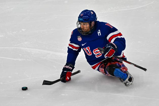 United States Of America (USA) during Paralympic Winter games, Winterspiele,Spiele, Summer games MILANO-CORTINA 2026 - Para Ice hockey, Eishockey - Italy vs USA, Olympic Winter Games Milano-Cortina 2026 in Milano, Italy, March 07 2026  Copyright: xAlessioxMarini IPAxSportx xipa-agency.netx xx IPA_72528618 IPA_Agency_IPA72528618