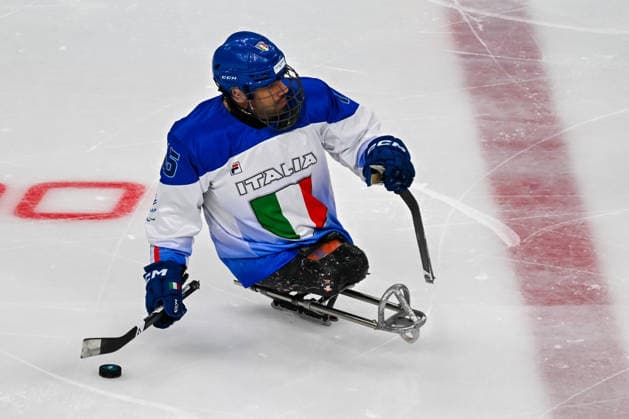 Italy Team in action in action during Paralympic Winter games, Winterspiele,Spiele, Summer games MILANO-CORTINA 2026 - Para Ice hockey, Eishockey - Italy vs USA, Olympic Winter Games Milano-Cortina 2026 in Milano, Italy, March 07 2026  Copyright: xAlessioxMarini IPAxSportx xipa-agency.netx xx IPA_72528654 IPA_Agency_IPA72528654