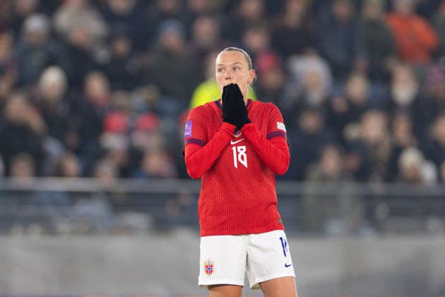 STAVANGER, NORWAY - MARCH 07: Frida Maanum of Norway looks dejected during the FIFA Womens World Cup 2027 Qualifier match between Norway and Germany at Lyse Arena on March 07, 2026 in Stavanger, Norway. (Photo by Ane Frosaker Sports Press Photo) Copyright: xAnexFrosakerx xSPPx Sportspressphoto_SPR104260