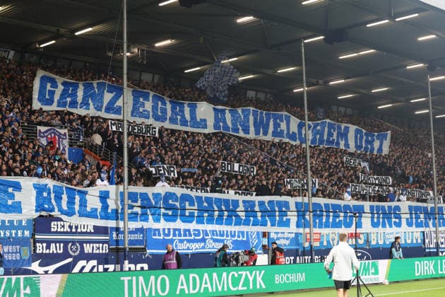 07 03 2026, xrekx, Soccer 2 Bundesliga, VfL Bochum 1 FC Kaiserslautern v l Bochum Fans ,Atmosphere, Scarves, Shirt, Flag, Banner, Ultras, Spectators, Visitors, Choreo, Choreography, atmosphere, spectators, Visitors DFL DFB REGULATIONS PROHIBIT ANY USE OF PHOTOGRAPHS as IMAGE SEQUENCES and or QUASI VIDEO Bochum