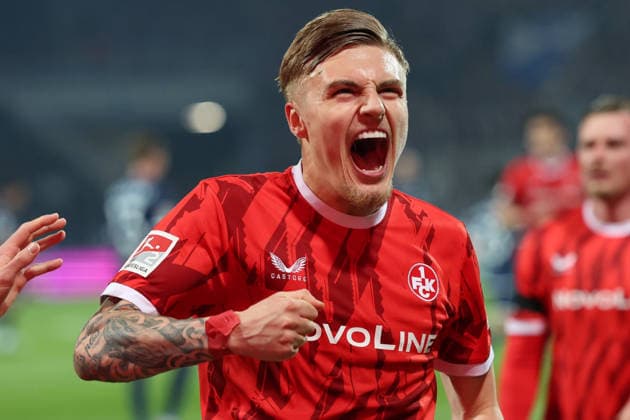 07 03 2026, xrekx, Fußball 2 Bundesliga, VfL Bochum 1 FC Kaiserslautern v l Torjubel nach dem Tor zum celebrating the goal celebrate 1 1 durch Norman Bassette 1 FC Kaiserslautern DFL DFB REGULATIONS PROHIBIT ANY USE OF PHOTOGRAPHS as IMAGE SEQUENCES and or QUASI VIDEO Bochum