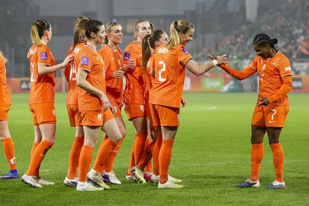 UTRECHT , 07-03-2026 , Stadium Galgenwaard , season 2025 2026 , Women s European Qualifiers , match between The Netherlands and Republic of Ireland , picture shows Netherlands player Lineth Beerensteyn scores the 1-0 Netherlands - Ireland (women)  x202161998x Copyright: