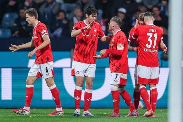 Soccer 2 Bundesliga 25 Matchday VfL Bochum 1 FC Kaiserslautern on 07 03 2026 at Vonovia Ruhrstadion in Bochum Goal celebration to 1 1 by Norman Bassette Kaiserslautern DFL regulations prohibit any use of photographs as image sequences and or quasi video xJRx