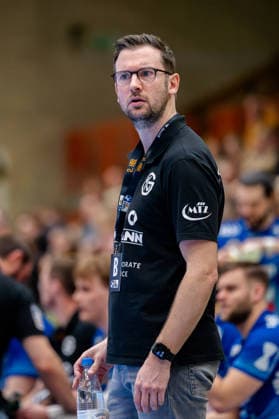 Krefeld, 07 03 2026, Handball, Men, 2 Bundesliga, 23 Matchday, 2025 2026 HSG Krefeld Niederrhein TV Großwallstadt Andre Lohrbach TV Großwallstadt Krefeld Glockenspitzhalle NRW Germany