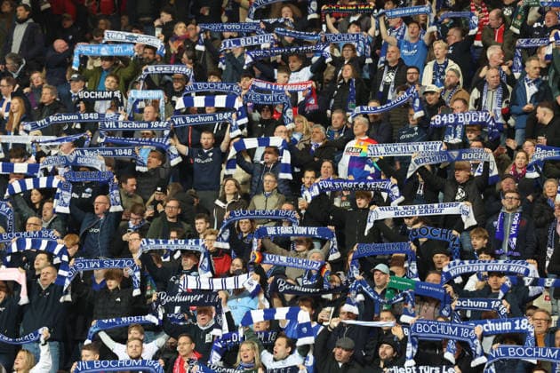 07 03 2026, xrekx, Soccer 2 Bundesliga, VfL Bochum 1 FC Kaiserslautern v l Bochum Fans ,Atmosphere, Scarves, Shirt, Flag, Banner, Ultras, Spectators, Visitors, Choreo, Choreography, atmosphere, spectators, Visitors DFL DFB REGULATIONS PROHIBIT ANY USE OF PHOTOGRAPHS as IMAGE SEQUENCES and or QUASI VIDEO Bochum