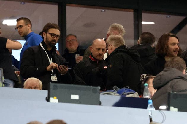 07 03 2026, xrekx, Soccer 2 Bundesliga, VfL Bochum 1 FC Kaiserslautern v l Thomas Hengen Managing Director Managing Director 1 FC Kaiserslautern Torsten Lieberknecht Coach 1 FC Kaiserslautern in the stands DFL DFB REGULATIONS PROHIBIT ANY USE OF PHOTOGRAPHS as IMAGE SEQUENCES and or QUASI VIDEO Bochum