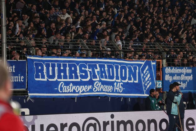 07 03 2026, xrekx, Soccer 2 Bundesliga, VfL Bochum 1 FC Kaiserslautern v l symbolic photo, symbolic image, symbolic stadium, symbolic photo, symbolic image, symbolic stadium fans ,atmosphere, scarves, jersey, Flag, Banner, Ultras, Spectators, Visitors, Choreo, Choreography, atmosphere, spectators, Visitors DFL DFB REGULATIONS PROHIBIT ANY USE OF PHOTOGRAPHS as IMAGE SEQUENCES and or QUASI VIDEO Bochum