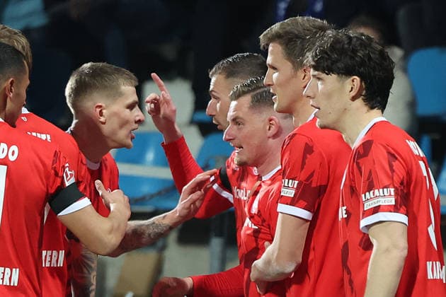 07 03 2026, xrekx, Fußball 2 Bundesliga, VfL Bochum 1 FC Kaiserslautern v l Torjubel nach dem Tor zum celebrating the goal celebrate 1 2 durch Marlon Ritter 1 FC Kaiserslautern DFL DFB REGULATIONS PROHIBIT ANY USE OF PHOTOGRAPHS as IMAGE SEQUENCES and or QUASI VIDEO Bochum