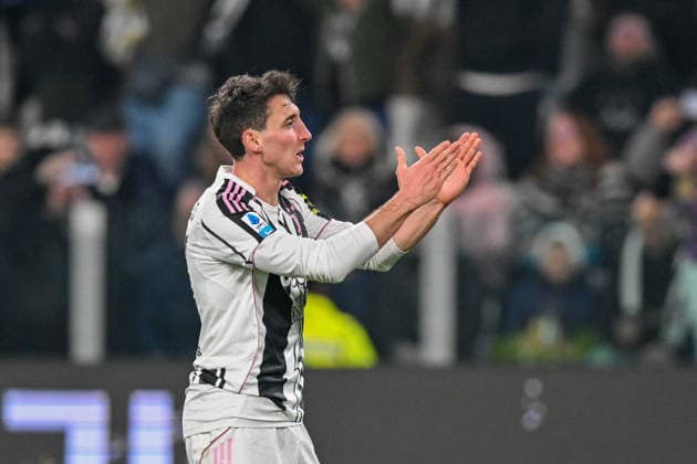 Juventus Andrea Cambiaso celebrates after scoring a goal for his team during the Serie A soccer match between Juventus and Pisa at the Allianz Stadium in Genoa, Italy - Saturday, March 07, 2026. - Soccer .  Copyright: xTanoxPecoraro LaPressex