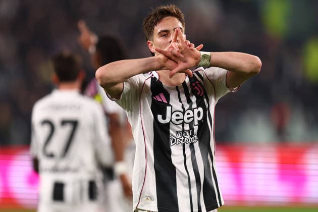 Kenan Yildiz (Juventus Fc) celebrates after scoring his team s third goal, Serie A, Juventus FC v Pisa SC , Allianz Stadium, March 7, 2026, Turin, Italy.