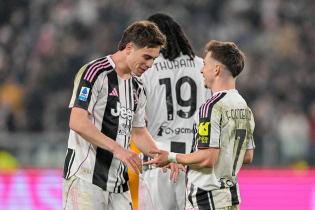 Juventus Kenan Yildiz celebrates after scoring a goal for his team during the Serie A soccer match between Juventus and Pisa at the Allianz Stadium in Genoa, Italy - Saturday, March 07, 2026. - Soccer .  Copyright: xTanoxPecoraro LaPressex