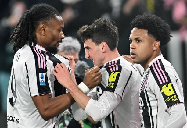 March 7, 2026, Turin, Italy: Juventus Andrea Cambiaso jubilates after scoring the gol (1-0) during the italian Serie A soccer match Juventus FC vs Pisa SC a at the Allianz Stadium in Turin, Italy, 7 March 2026 ANSA ALESSANDRO DI MARCO. Serie A: Juventus FC Vs Pisa SC  - ZUMAa110 20260307_zaf_a110_061 Copyright: xAlessandroxDixMarcox