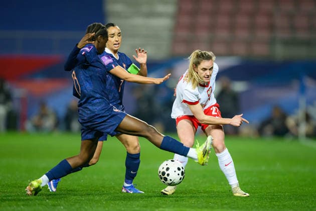 07.03.2026 DIJON, FRANCJA , PILKA NOZNA KOBIET ( WOMEN S FOOTBALL) ELIMINACJE MISTRZOSTWA SWIATA KOBIET BRAZYLIA FIFA World Cup, WM, Weltmeisterschaft, Fussball 2027 ( FIFA WOMEN S WORLD CUP QUALIFICATION 2027 ) MECZ FRANCJA - POLSKA ( MATCH FRANCE - POLAND )¨NZ. PAULINA TOMASIAK FOTO RADOSLAW JOZWIAK CYFRASPORT NEWSPIX.PL --- Newspix.pl POLAND OUT!  RA3_4898