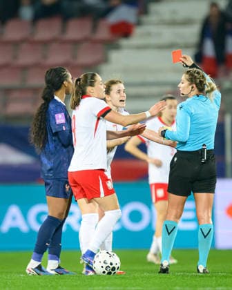 07.03.2026 DIJON, FRANCJA , PILKA NOZNA KOBIET ( WOMEN S FOOTBALL) ELIMINACJE MISTRZOSTWA SWIATA KOBIET BRAZYLIA FIFA World Cup, WM, Weltmeisterschaft, Fussball 2027 ( FIFA WOMEN S WORLD CUP QUALIFICATION 2027 ) MECZ FRANCJA - POLSKA ( MATCH FRANCE - POLAND )¨NZ. EWELINA KAMCZYK FOTO RADOSLAW JOZWIAK CYFRASPORT NEWSPIX.PL --- Newspix.pl POLAND OUT!  RA3_5485