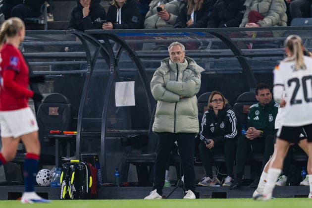 260307 Head coach Christian Wück of Germany during the FIFA Women s World Cup Qualifier football match between Norway and Germany on March 7, 2026 in Stavanger Photo Marius Simensen BILDBYRAN COP 238 MM0060 bbeng dam fifa world cup qualifier football fotball fotboll germany landskamp norge norway soccer tyskland vm kval vm kvalifisering kvinner vm kvalik  Copyright: MARIUSxSIMENSEN BB260307ZO157