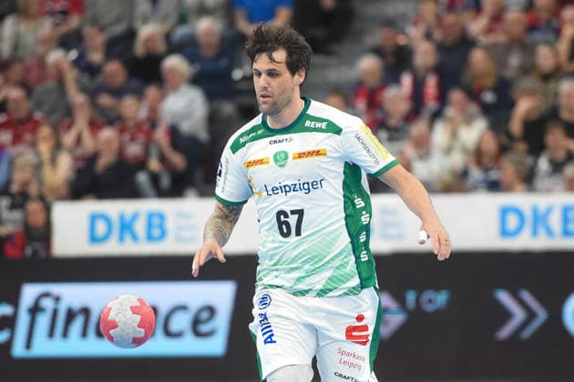 Handball I Men I Season 2025 2026 I Bundesliga I 24 Matchday I SG Flensburg Handewitt SC DHfK Leipzig I 07 03 2026 Dean Bombac 67, SC DHfK Leipzig Copyright: xLobeca JanxKirschnerx
