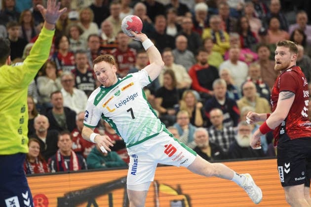 Handball I Men I Season 2025 2026 I Bundesliga I 24 Matchday I SG Flensburg Handewitt SC DHfK Leipzig I 07 03 2026 Tomas Piroch 7, SC DHfK Leipzig Copyright: xLobeca JanxKirschnerx