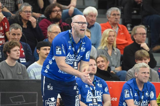 Handball I Men I Season 2025 2026 I Bundesliga I 24 Matchday I SG Flensburg Handewitt SC DHfK Leipzig I 07 03 2026 Ales Pajovic Coach, SG Flensburg Handewitt Copyright: xLobeca JanxKirschnerx