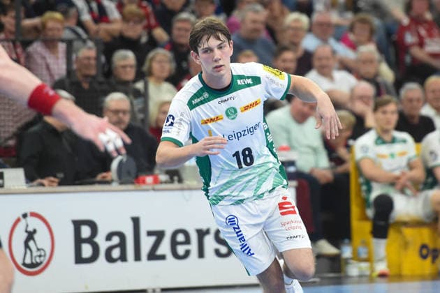 Handball I Men I Season 2025 2026 I Bundesliga I 24 Matchday I SG Flensburg Handewitt SC DHfK Leipzig I 07 03 2026 Staffan Peter 18, SC DHfK Leipzig Copyright: xLobeca JanxKirschnerx