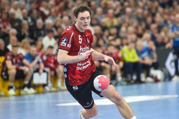 Handball I Men I Season 2025 2026 I Bundesliga I 24 Matchday I SG Flensburg Handewitt SC DHfK Leipzig I 07 03 2026 Niclas Kirkelökke 5, SG Flensburg Handewitt Copyright: xLobeca JanxKirschnerx
