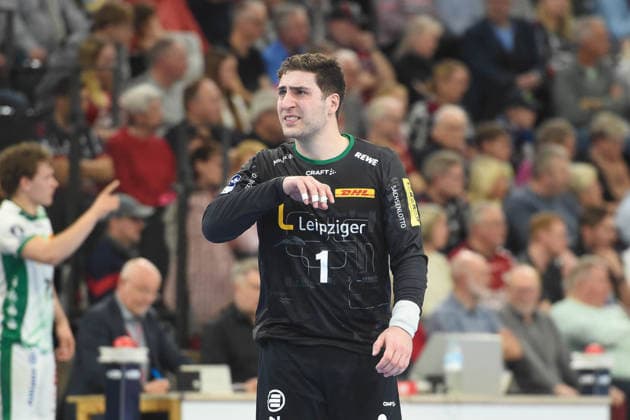 Handball I Men I Season 2025 2026 I Bundesliga I 24 Matchday I SG Flensburg Handewitt SC DHfK Leipzig I 07 03 2026 Domenico Ebner 1, SC DHfK Leipzig Copyright: xLobeca JanxKirschnerx