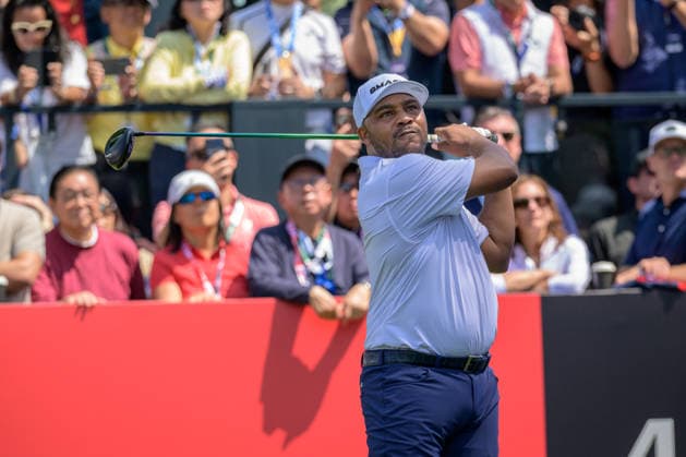 March 8, 2026, Hong Kong, Hong Kong Sar, China: USAÃ¢â‚¬â ¢s Harold Varner III starts the final round itied for 1st position with Spains Jon Rahm and Belgiums Thoms Detry. Varner tees off on the 1stLIV Golf Hong Kong 2026 Final Round Hong Kong China - ZUMAr144 20260308_zap_r144_004 Copyright: xJaynexRussellx
