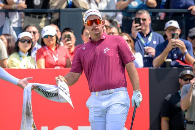 March 8, 2026, Hong Kong, Hong Kong Sar, China: Australias Lucas Herbert tees off on the 1st tee. LIV Golf Hong Kong 2026 Final Round Hong Kong China - ZUMAr144 20260308_zap_r144_018 Copyright: xJaynexRussellx