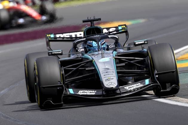 MELBOURNE - George Russell (Mercedes) during the race at Albert Park Circuit in the lead-up to the Australian Grand Prix. SANDER KONING ANP xVIxANPxSportx xxANPxIVx 552738720 originalFilename: 552738720.jpg