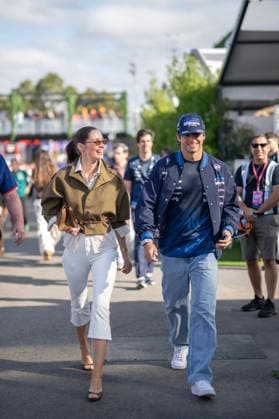 Formula One Australian Grand Prix Melbourne EB Carlos Sainz and Rebecca Donaldson during the Formula One Australian Grand Prix at Albert Park in Melbourne on March 8, 2026. Photo by Eliot Blondet ABACAPRESS.COM Melbourne Australia Australia  Copyright: xBlondetxEliot ABACAx