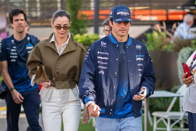 Formula One Australian Grand Prix Melbourne EB Carlos Sainz and Rebecca Donaldson during the Formula One Australian Grand Prix at Albert Park in Melbourne on March 8, 2026. Photo by Eliot Blondet ABACAPRESS.COM Melbourne Australia Australia  Copyright: xBlondetxEliot ABACAx