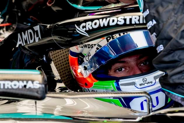 MELBOURNE Formula 1 driver Kimi Antonelli of Mercedes AMG Petronas Formula One Team during the Formula 1 Melbourne race at Albert Park on March 8, 2025 in Melbourne, Australia Photo by DeFodi Images