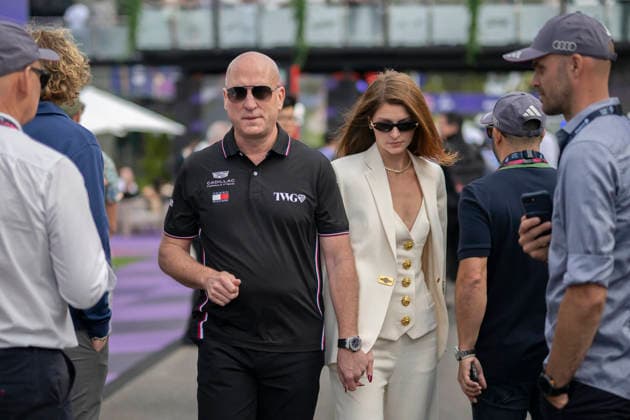 Formula One Australian Grand Prix Melbourne EB Cadillac F1 Team CEO Dan Towriss and his wife during the Formula One Australian Grand Prix at Albert Park in Melbourne on March 8, 2026. Photo by Eliot Blondet ABACAPRESS.COM Melbourne Australia Australia  Copyright: xBlondetxEliot ABACAx